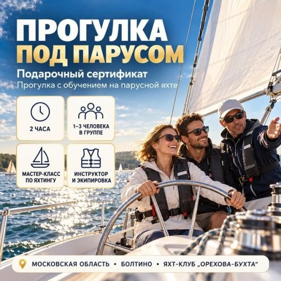 Прогулка с обучением на парусной яхте. Инфографика 1
