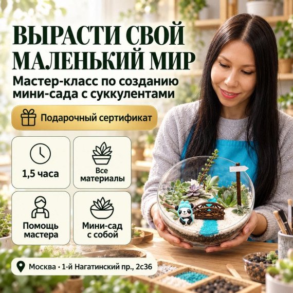 Мастер-класс по созданию мини-сада с суккулентами. Инфографика 1