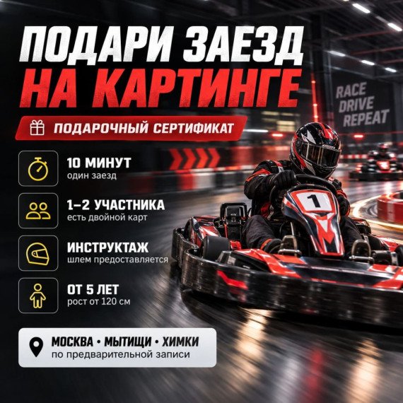 Заезд на картинге. Инфографика 1