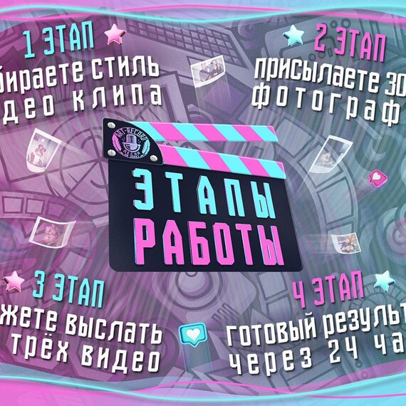 Видеоклип/видеоролик из фото - поздравление на праздник - изображение 2