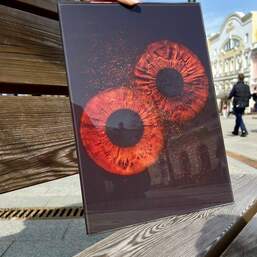 Фотография радужки глаза на акриловом стекле