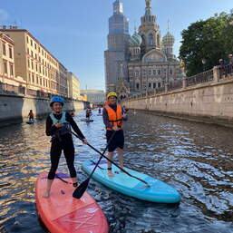 Прогулка на Sup-серфе вдоль Спаса на Крови
