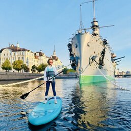 Прогулка на Sup-серфе к крейсеру 