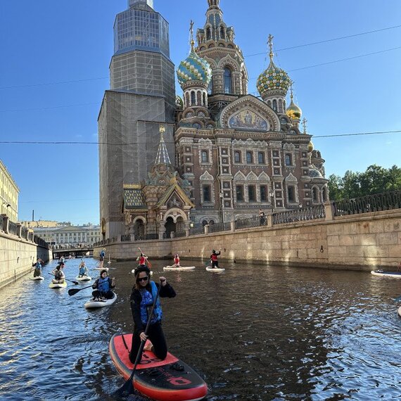 Прогулка на сапах у Петропавловской крепости и крейсера Авроры - изображение 2