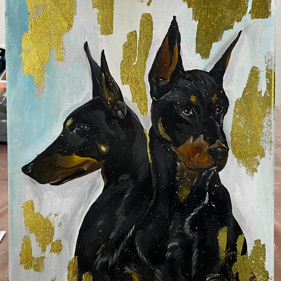 Мастер класс Интерьерная картина с золочением поталью. Главное фото