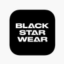 Логотип Black Star Wear на черном фоне с простым и современным дизайном, отражающим стиль и культуру бренда - превью 1