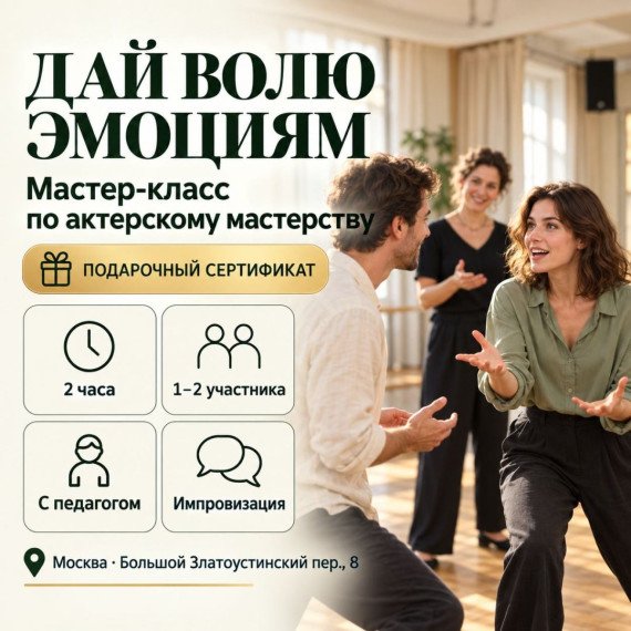 Мастер-класс по актерскому мастерству. Инфографика 1