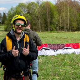 Обучающий полет на параплане