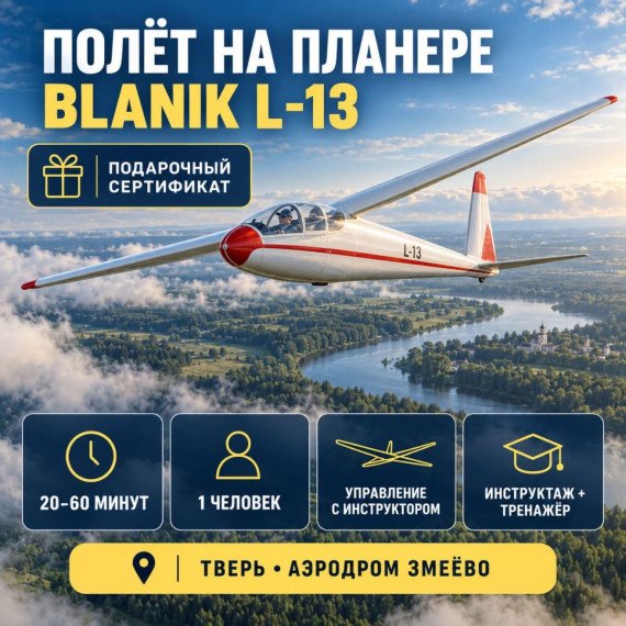 Полёт на планере Blanic L13. Инфографика 1