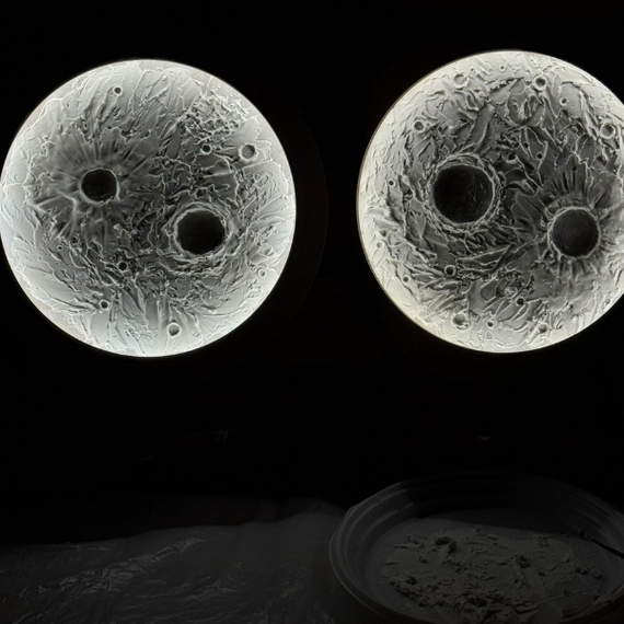 Мастер-класс по созданию луны и гор - ночник с подсветкой - изображение 1