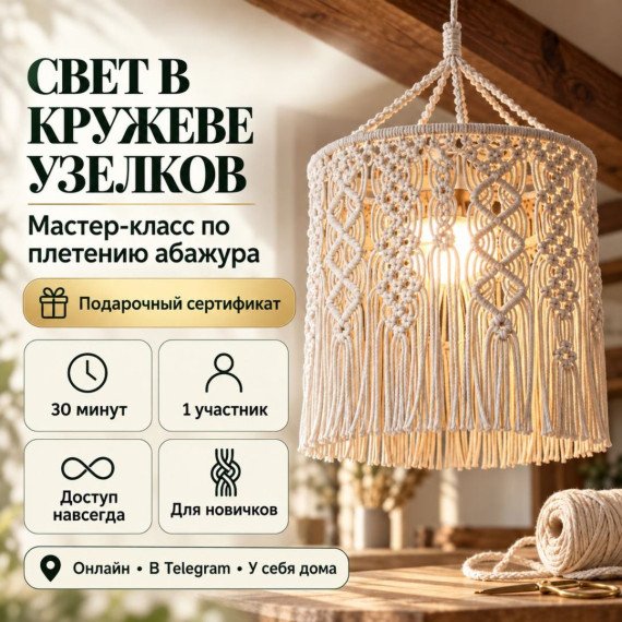 Мастер-класс по плетению абажура. Инфографика 1