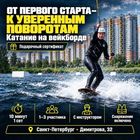 Катание на Вейкборде. Инфографика 1