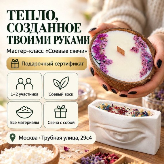 Мастер-класс Соевые свечи. Инфографика 1