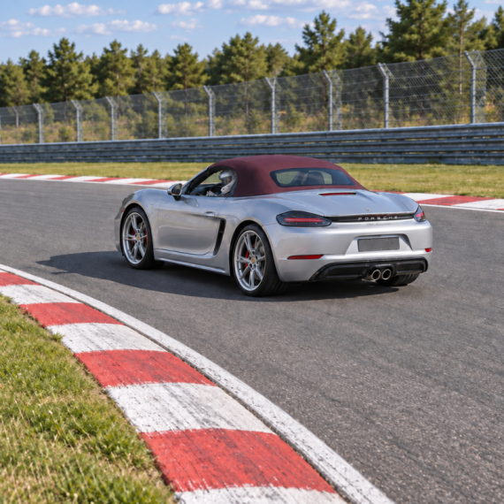 Заезд на спорткаре Porsche Boxster 718 GTS на гоночном треке