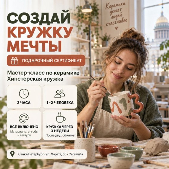 Мастер-класс по керамике Хипстерская кружка. Инфографика 1