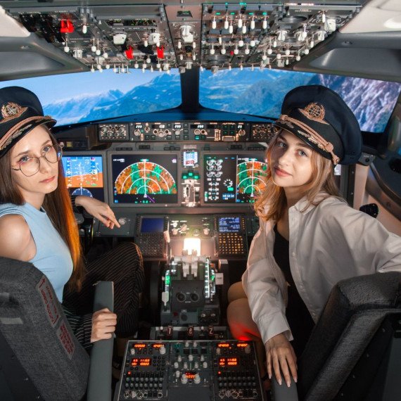 Полет на авиатренажере Boeing 737 NG