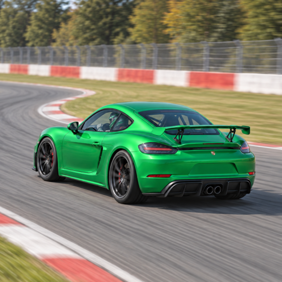 Заезд на спорткаре Porsche Cayman GT4 на гоночном треке