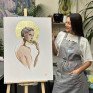 Художник представляет свою картину в студии - превью 1