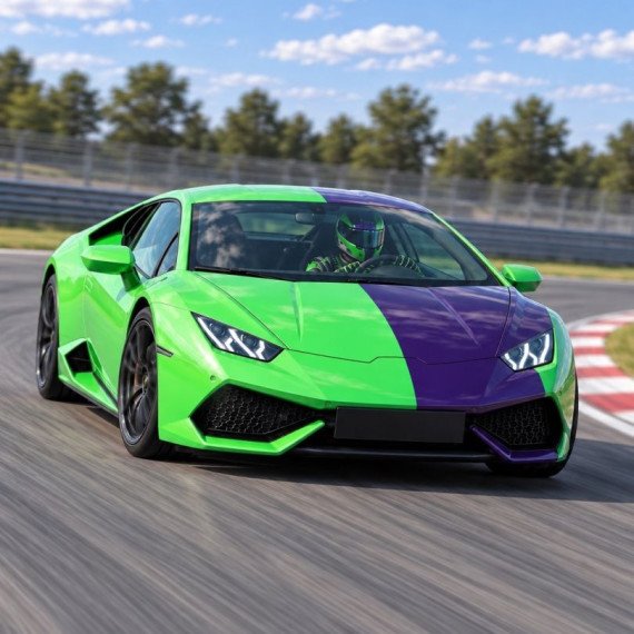 Заезд на спорткаре Lamborghini Huracan на гоночном треке