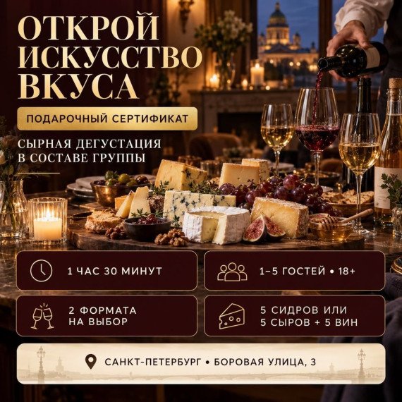 Сырная дегустация в составе группы. Инфографика 1