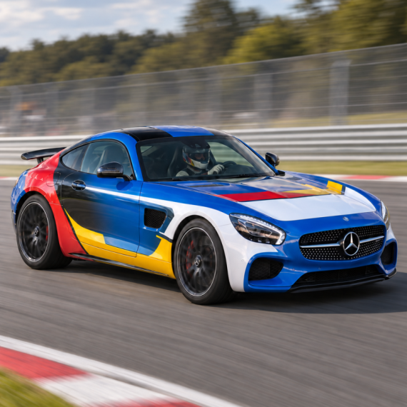 Заезд на спорткаре Mercedes AMG GTS на гоночном треке