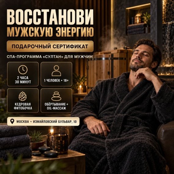 СПА программа Султан для мужчин. Инфографика 1