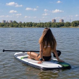 Катание на электро-SUP доске с мотором