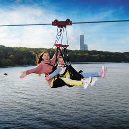 Спуск по стальному канату Zipline