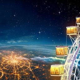 Аттракцион колесо обозрения Солнце Москвы