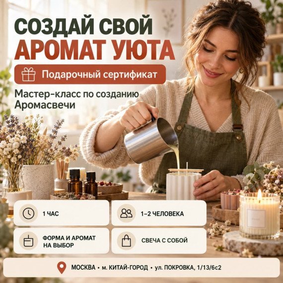 Мастер-класс по созданию Аромасвечи. Инфографика 1