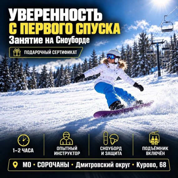 Занятие на Сноуборде. Инфографика 1