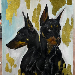 Мастер класс Интерьерная картина с золочением поталью