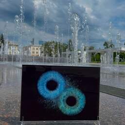 Фотография радужки глаза на акриловом стекле