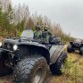 Поездка на квадроциклах через лес в пасмурный день - превью 1