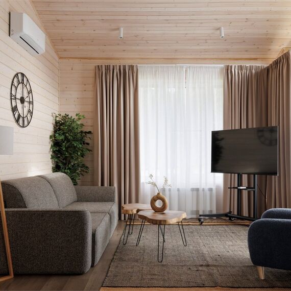 Одноэтажный коттедж с дровяным камином и личной зоной BBQ. Фото 8