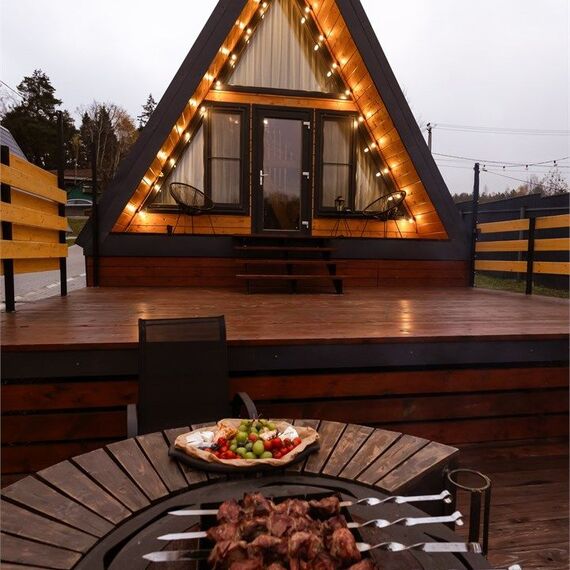 A-frame «Петрол» домик из дерева 4х местный. Фото 24