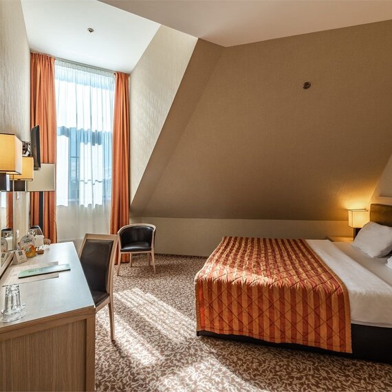 Стандарт Плюс мансардный с двуспальной кроватью. Фото 1