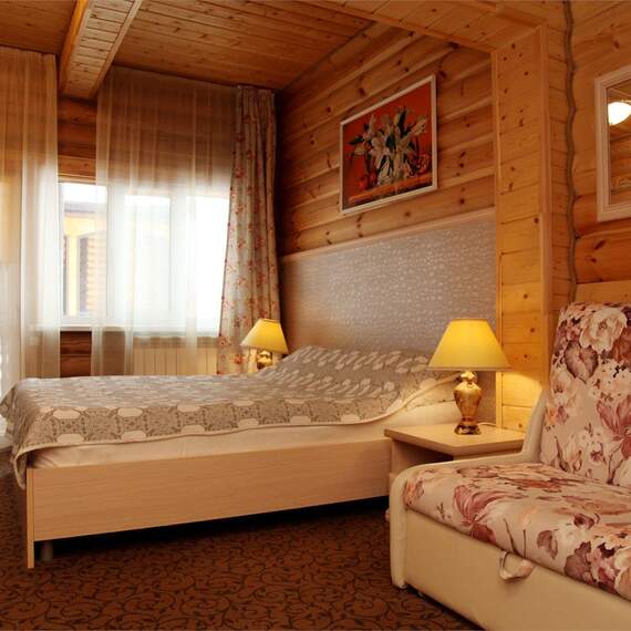 Двуспальный номер в Эко-Домике. Фото 28