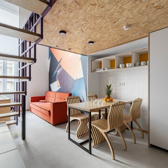 Дизайнерские двухуровневые апартаменты