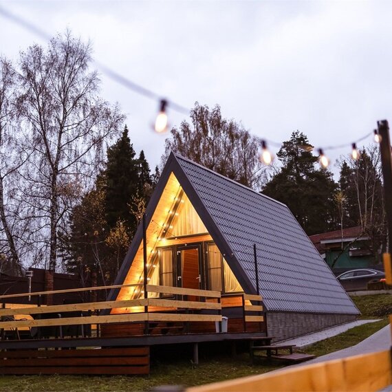 A-frame «Петрол» домик из дерева 4х местный. Фото 1