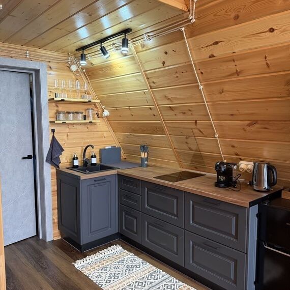 A-frame «Графит» домик из дерева 4х местный. Фото 15