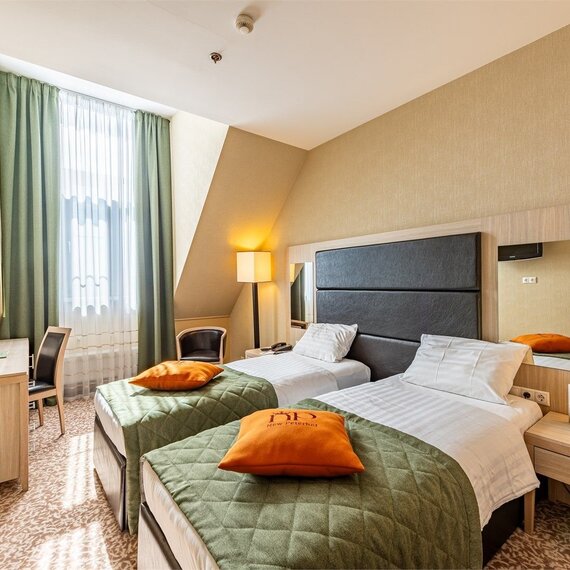 Стандарт Плюс мансардный с раздельными кроватями. Фото 1