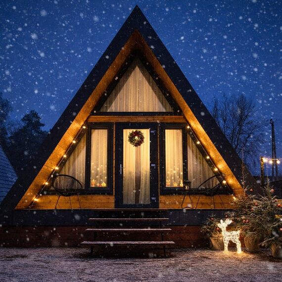 A-frame «Петрол» домик из дерева 4х местный. Фото 28