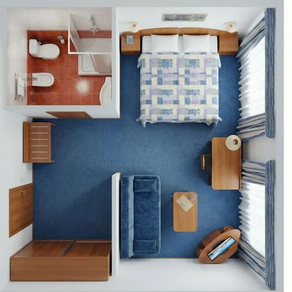 Студия с большой кроватью Корпус №1. Фото 8