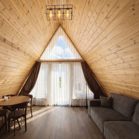A-frame «Графит» домик из дерева 4х местный. Фото 2