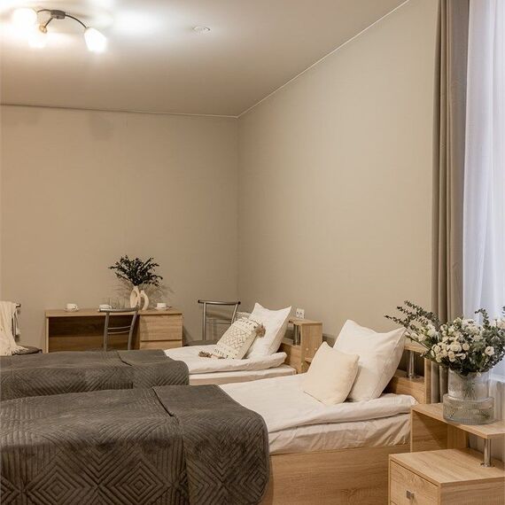 Трехместный номер с раздельными кроватями. Фото 13