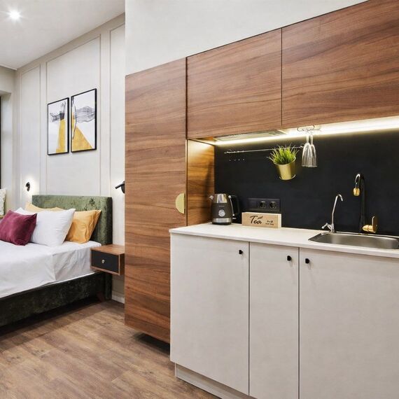 Стандартный номер с кухней, от 17 кв.м. Фото 3