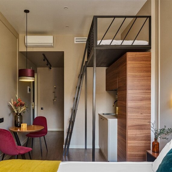 Трехместный стандартный номер с кухней, от 18 кв.м. Фото 3