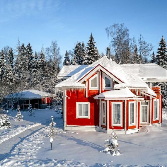 ШАЛЕ ДЕ ЛЮКС ИЗ БРУСА С КУПЕЛЬЮ НА ДРОВАХ. Фото 13