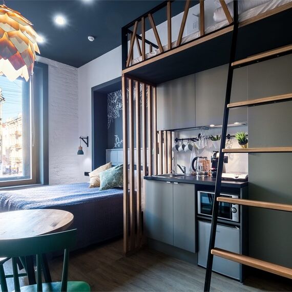 Улучшенный номер-студио с видом на Невский проспект DBL+SINGLE. Фото 24